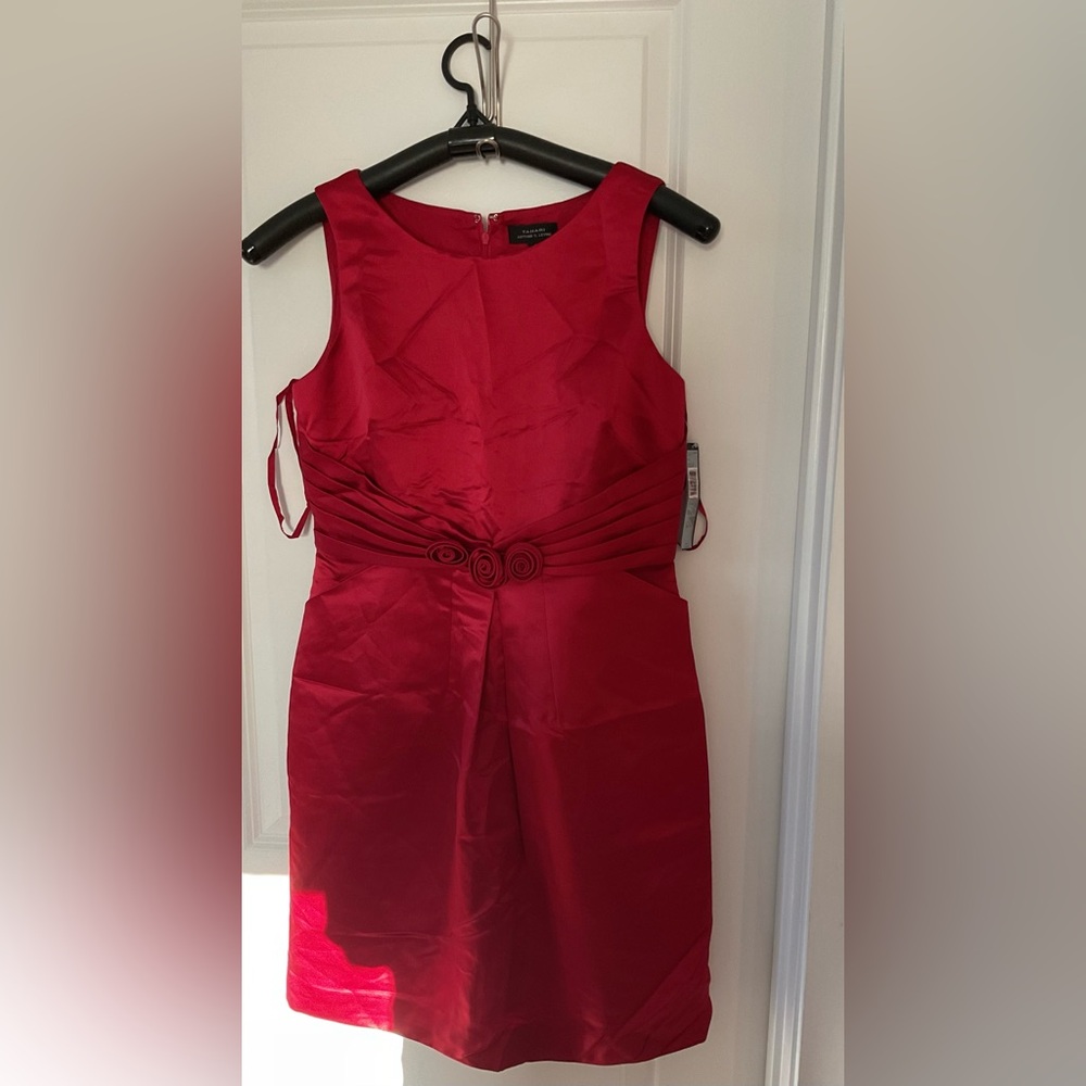 Tahari ASL Red Midi Dress
